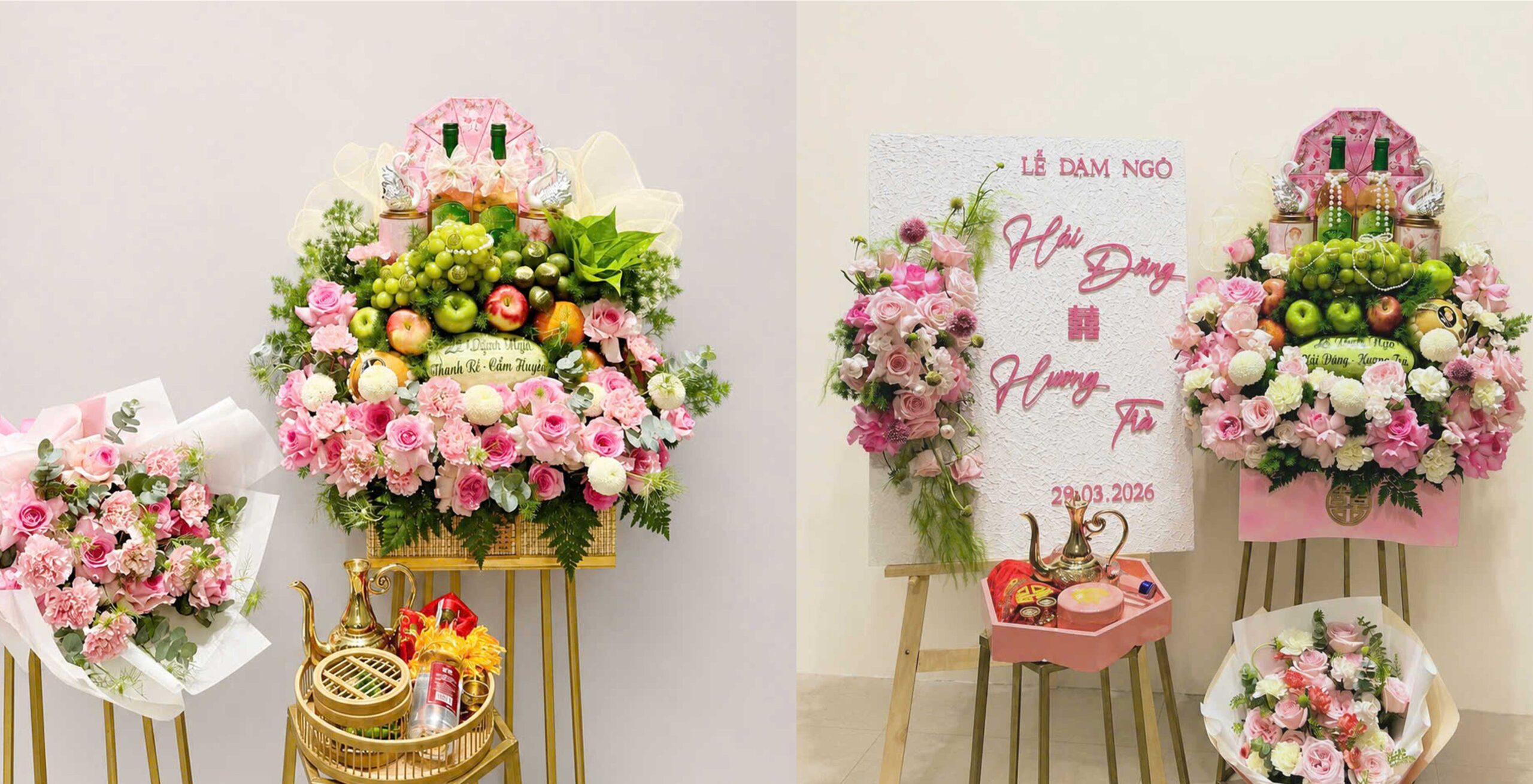 Tráp Hoa Dạm Ngõ Cần Đước Đẹp, Sang Trọng | Giao Tận Nơi