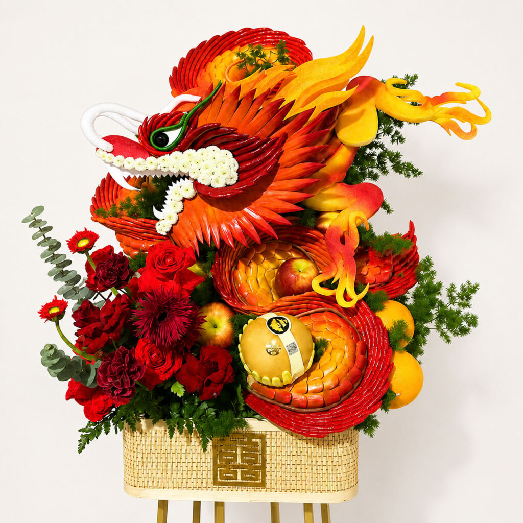 Mâm Quả Rồng Phụng Cưới Hỏi Cần Đước | Shop Hoa Kiều Trinh