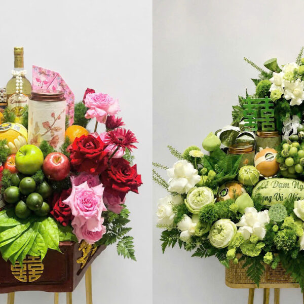 Tráp Dạm Ngõ Hoa Tươi Tân Lân Thiết Kế Đẹp