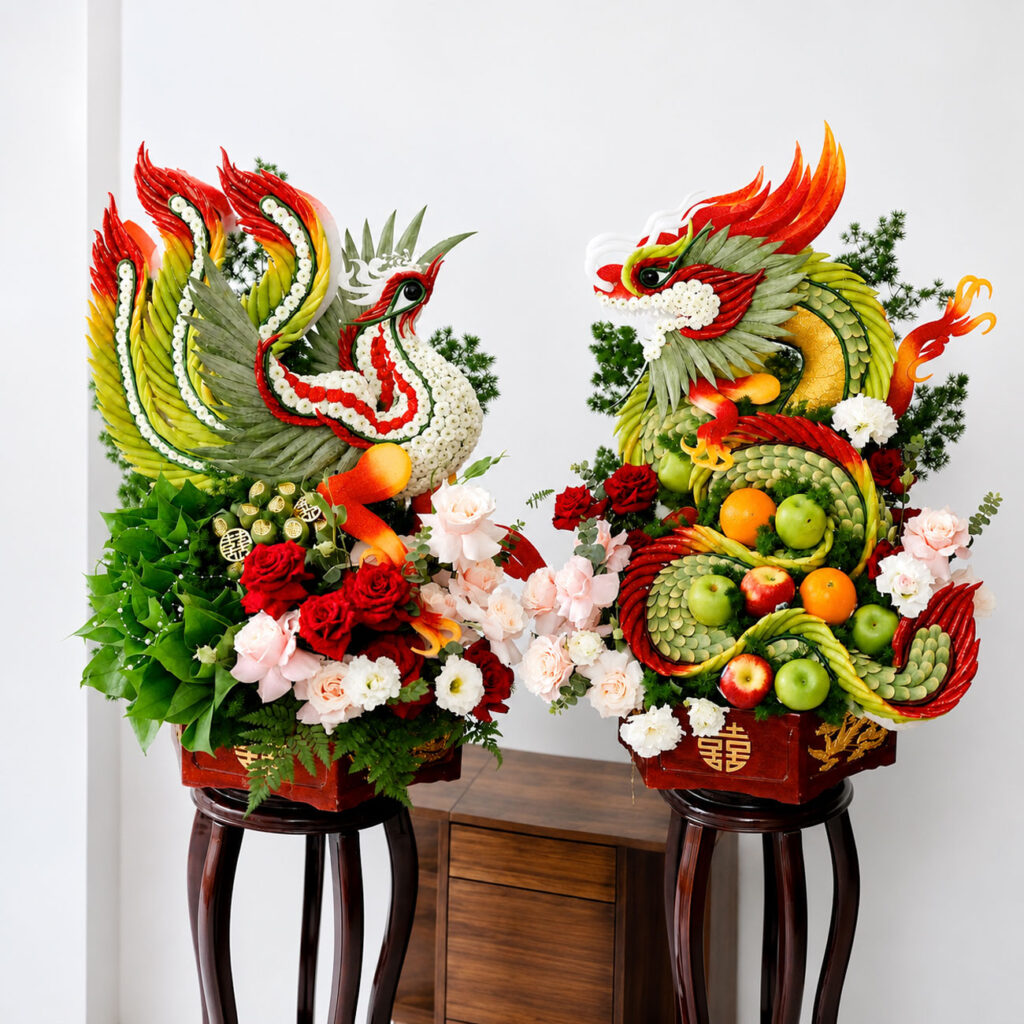 Dịch Vụ Mâm Quả Rồng Phụng Cưới Hỏi Cần Đước Chuyên Nghiệp