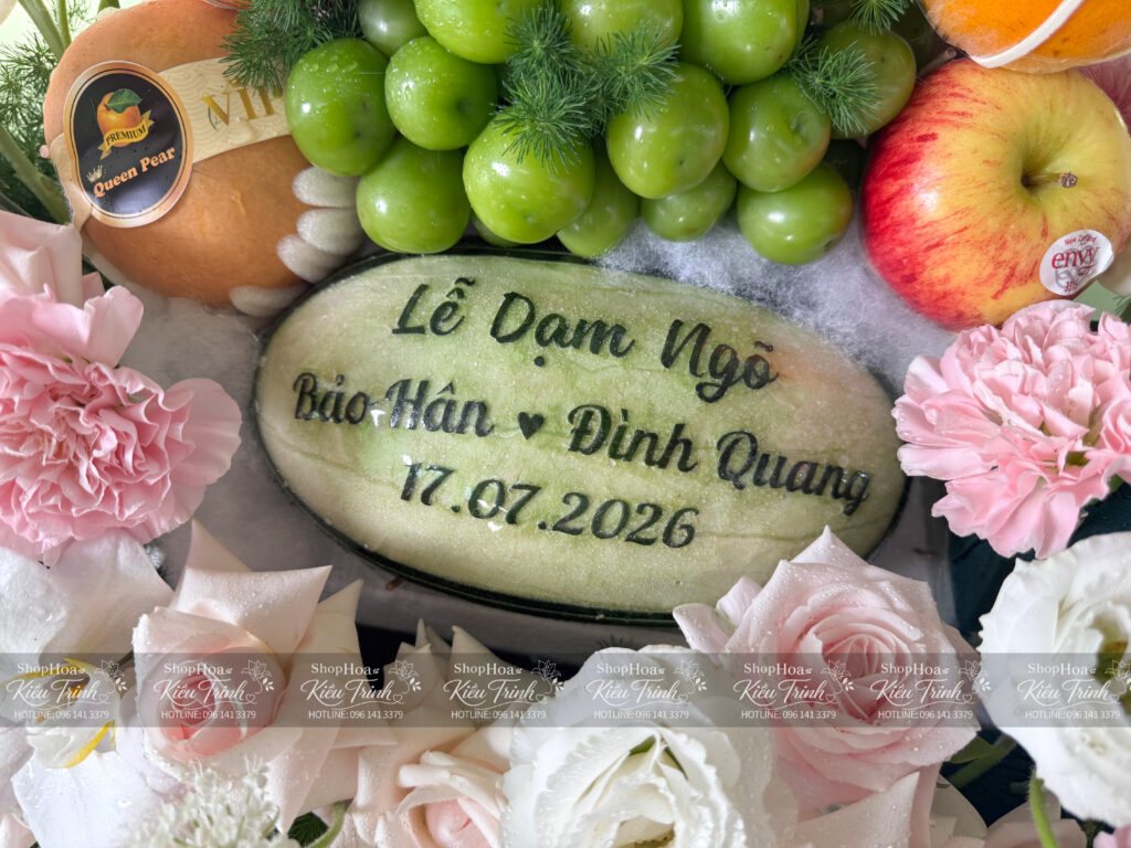 Mâm Quả Dạm Ngõ Cần Đước | Dịch Vụ Cưới Hỏi Shop Hoa Kiều Trinh